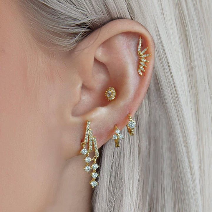 White CZ Dangle Earrings | EricaJewels