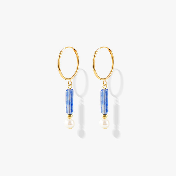 blue chalcedony earrings