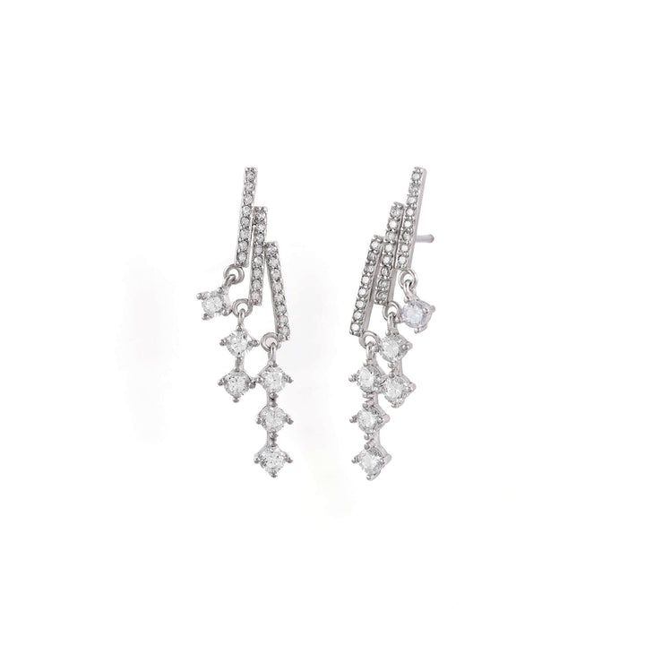 White CZ Dangle Earrings | EricaJewels