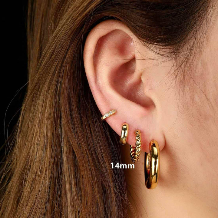 Buy Multiple Sizes Chunky Twist Hoop Earrings from EricaJewels | Chunky Hoop Earrings