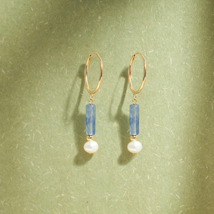 blue chalcedony earrings