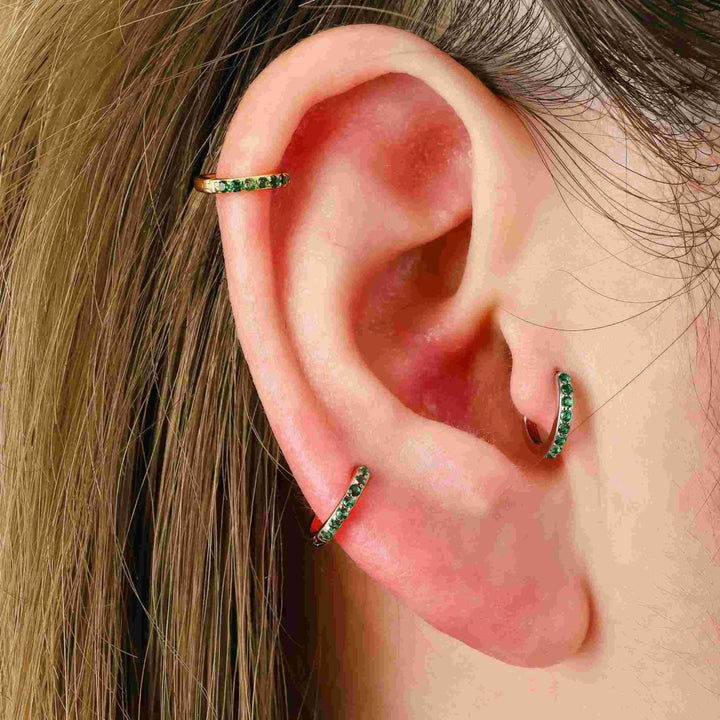 Emerald Hoop Earrings - EricaJewels
