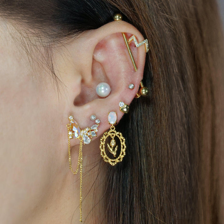 butterfly pendant earrings 