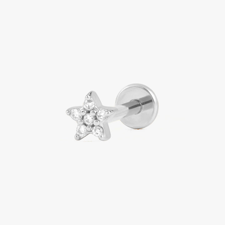 Mini Celestial Star Crystal 3A CZ Push Pin Earring