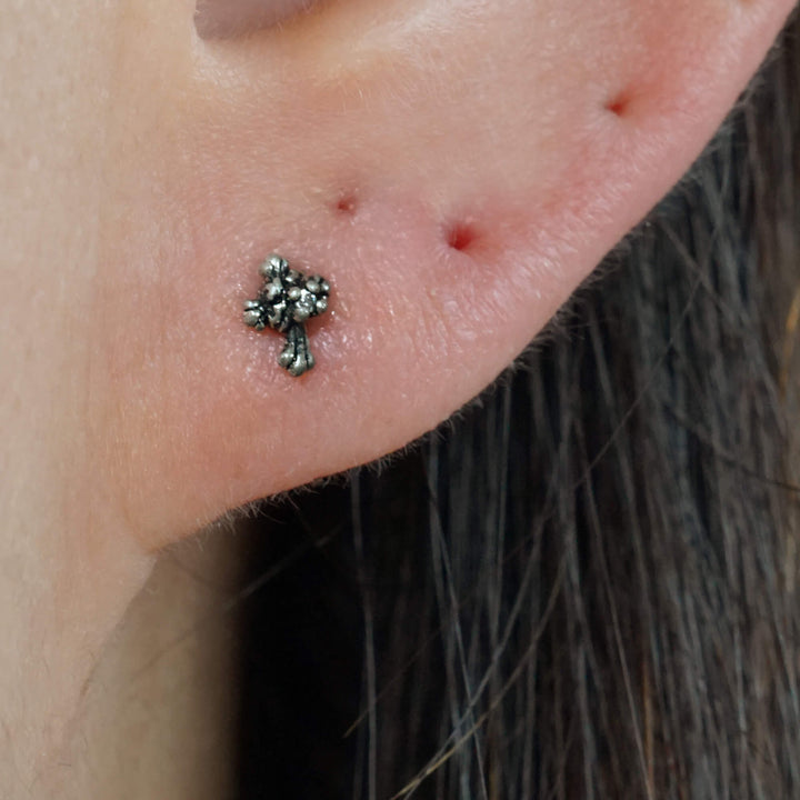Titanium Flower Barbell Piercing Earring | Halloween Jewelry-EricaJewels