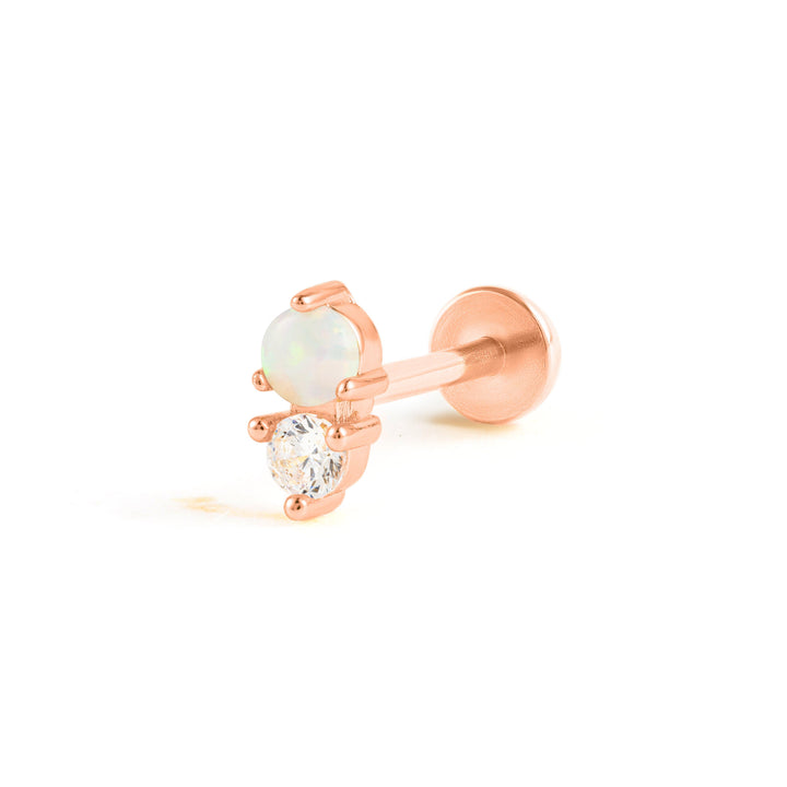 White Opal Cartilage Earring - Erica Jewels