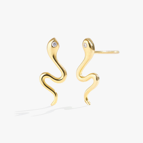 Plain Snake Stud Earrings