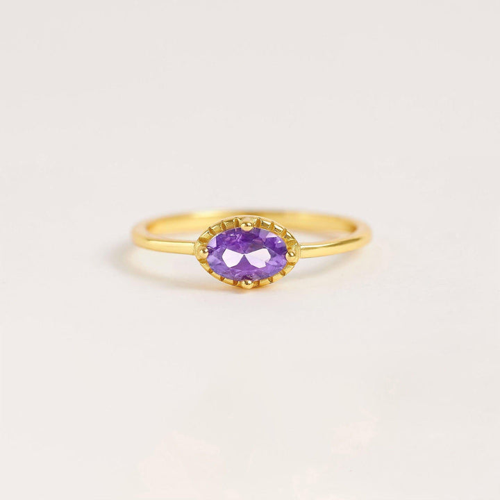 Sterling Silver Amethyst ring | Purple Amethyst Ring