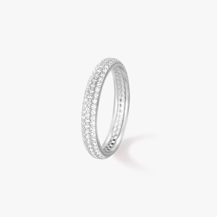 Crystal 3A CZ Paved Eternity Ring