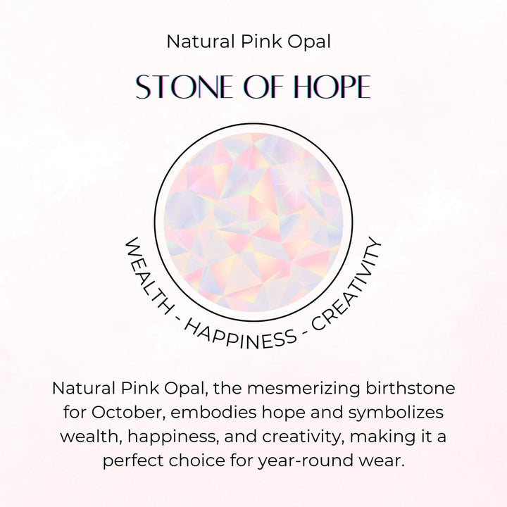 Natural Pink Opal Baguette Ring