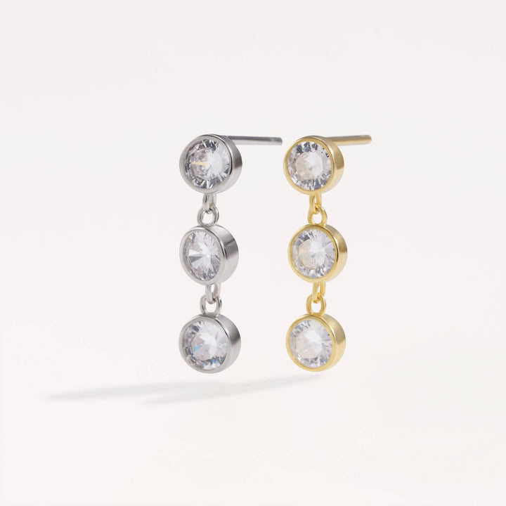 Diamond Dangle Earrings | Diamond Drop Earrings - EricaJewels