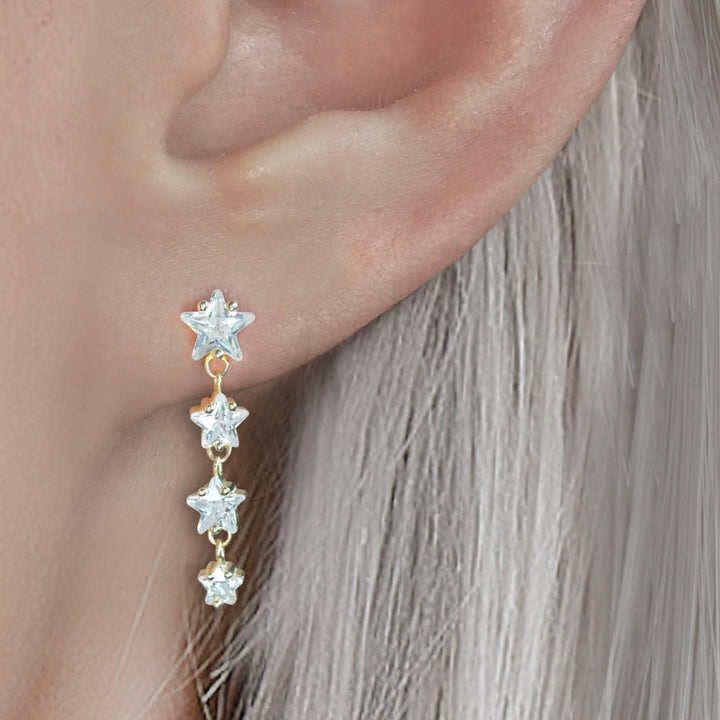 Crystal Star Earrings Dangle | Buy Crystal Earrings Online | Star Earrings – EricaJewels