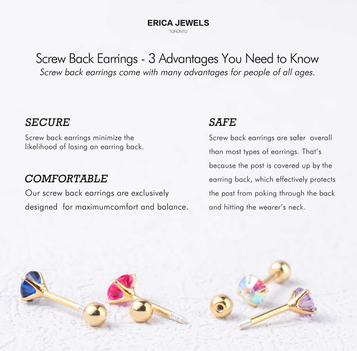 advantages of screw bcak earrings