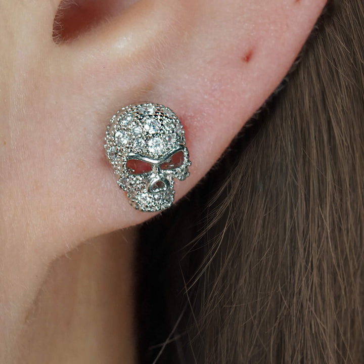 Halloween Skull Barbell Piercing Earring | Multiple Sizes-EricaJewels