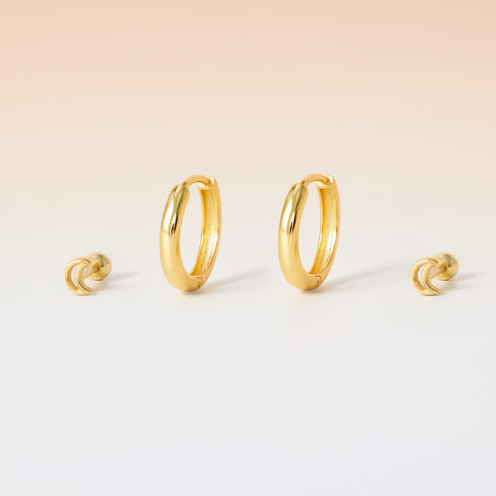 gold earrings set