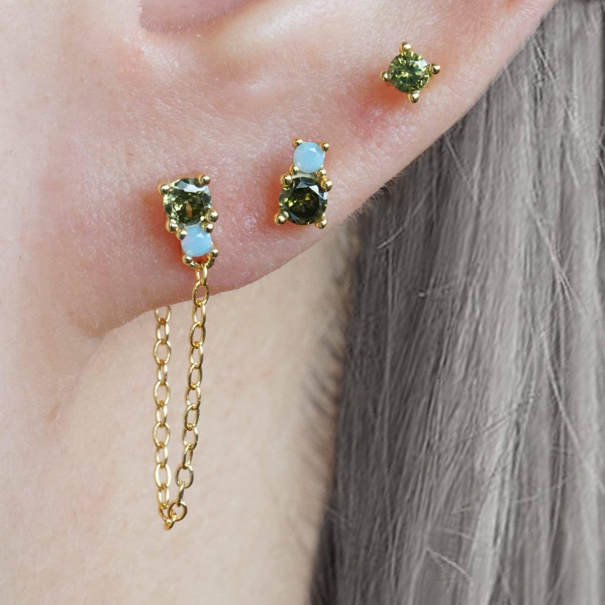 Hidden Helix Earring Dangle Stud Ear Piercing Jewelry