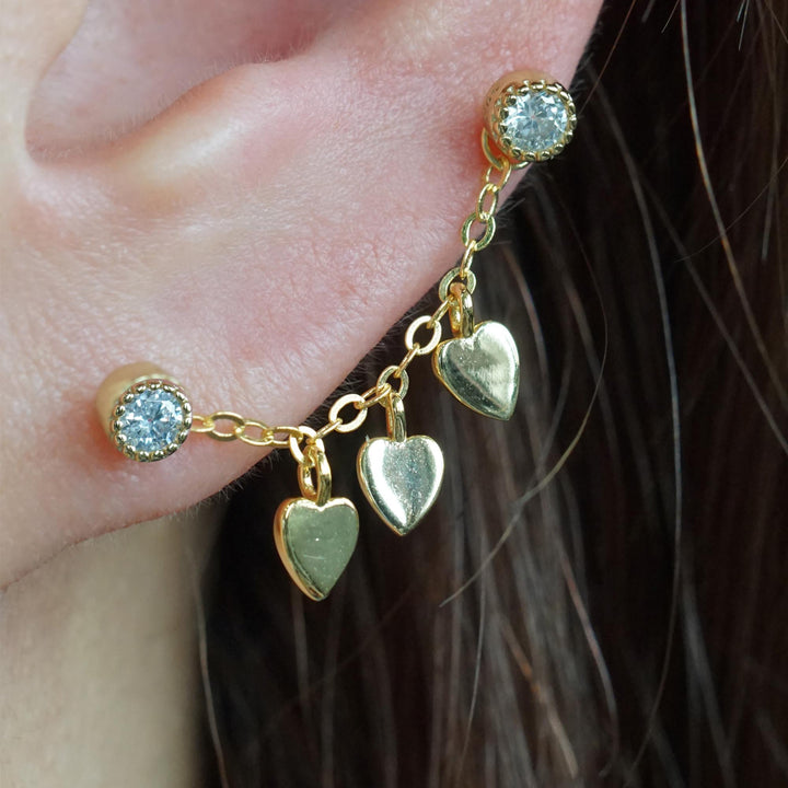 Heart Chain Link Earring