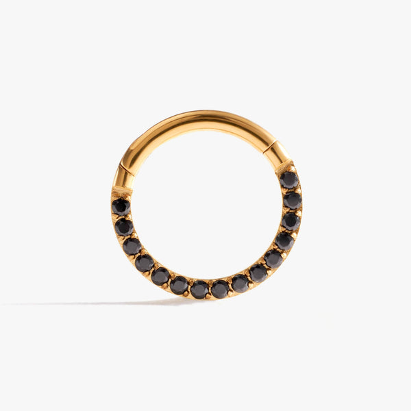 Orbit Black 3A CZ Daith Jewelry & Septum Rings