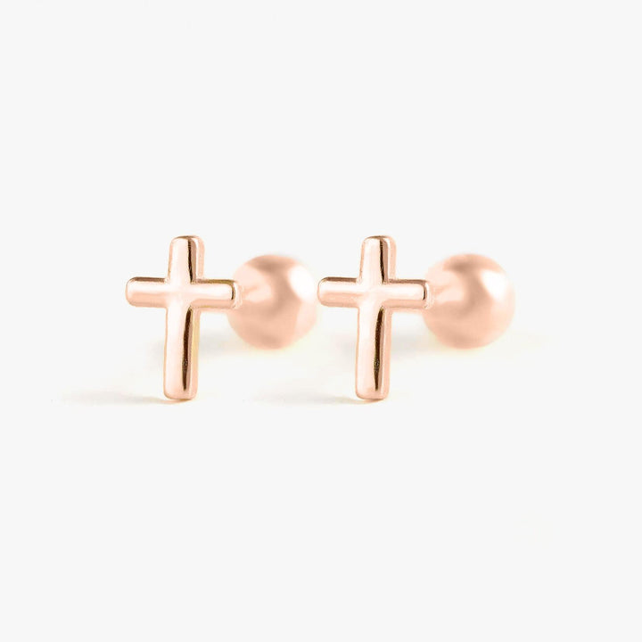 Rose Gold-stering silver screw back