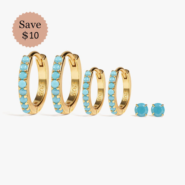 Dainty Turquoise Earring Sets