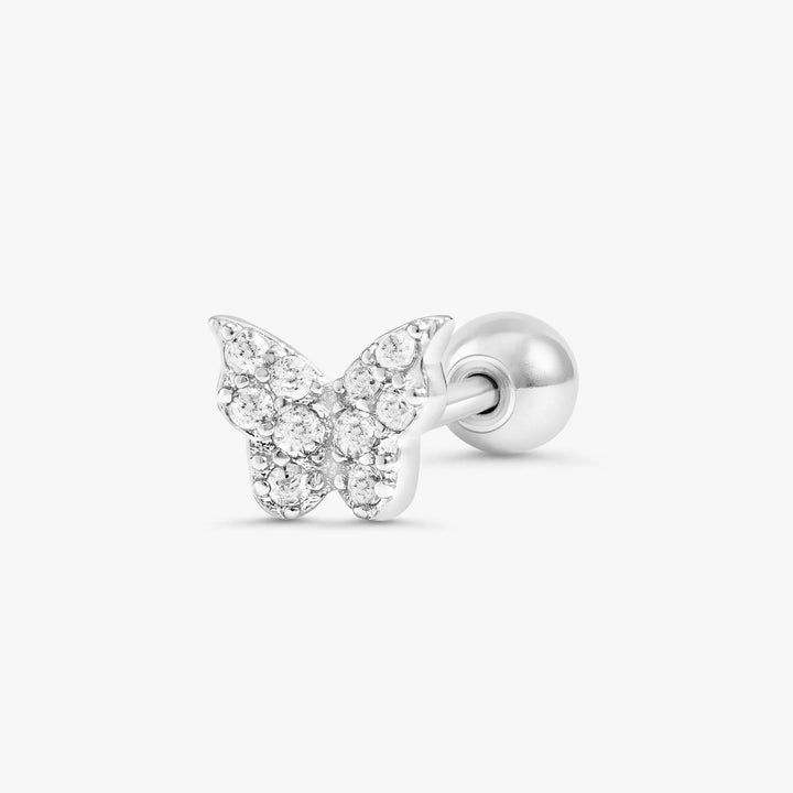 Crystal 3A CZ Insect Butterfly Cartilage Piercing Earring-EricaJewels