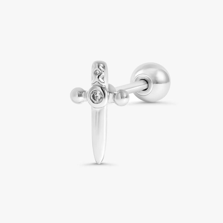 Plain Cross Sword Cartilage Piercing Earring-EricaJewels