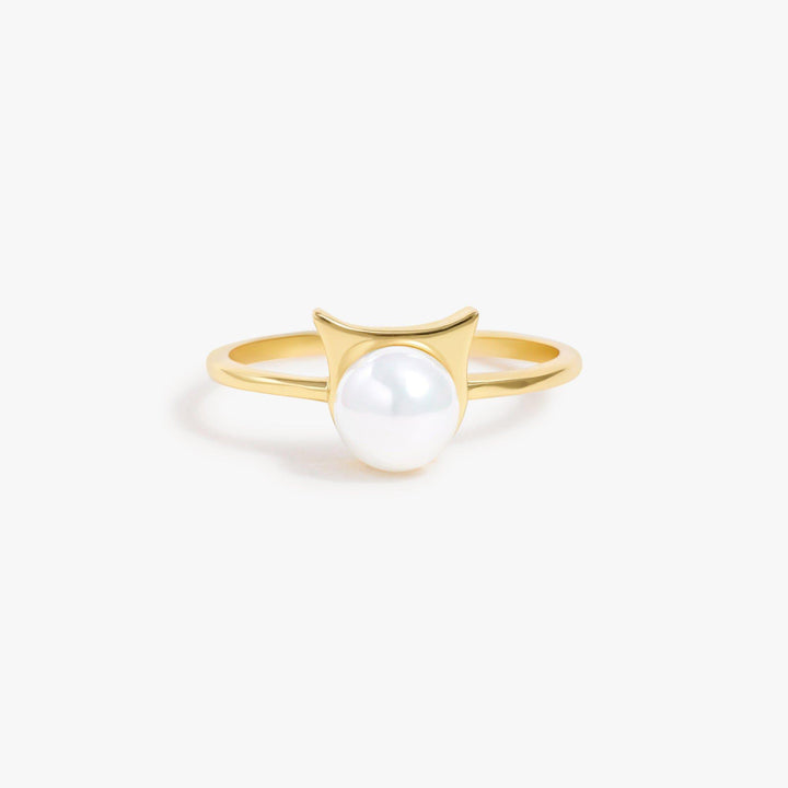 Cat Shape Cute Pearl Ring