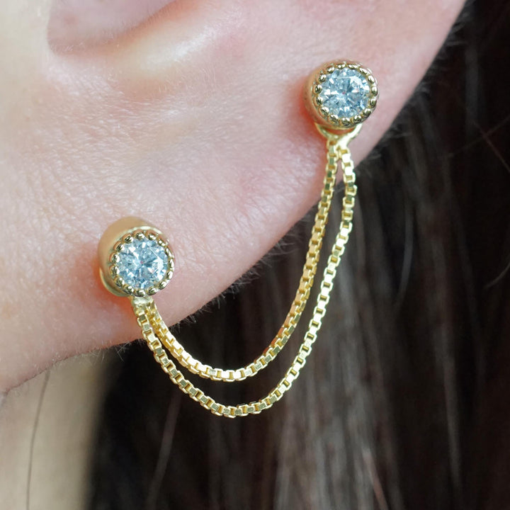 double chain earring