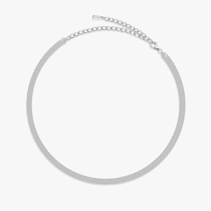 Plain Gold Collar Stackable Necklace | Sterling Silver-EricaJewels