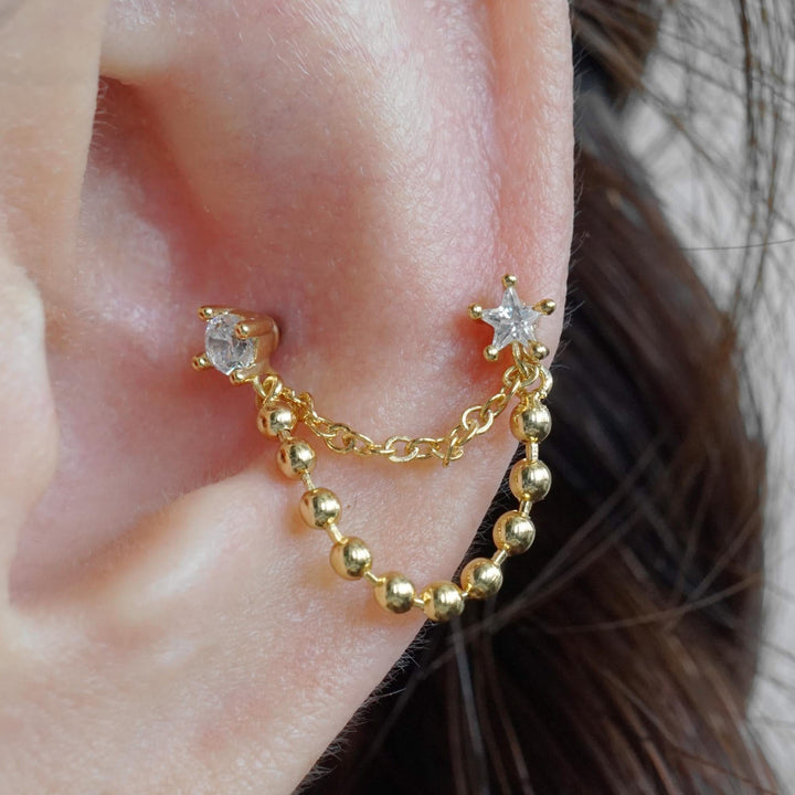 Star Chain Earring