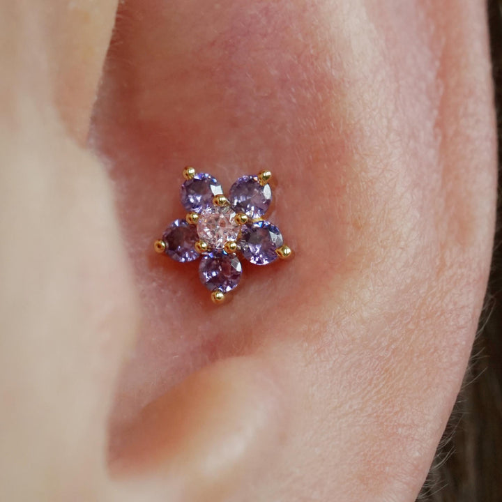 flower stud earring