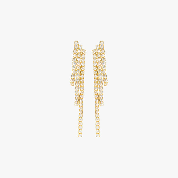 Crystal 3A CZ Tassel Drop Earrings | Gift for Her