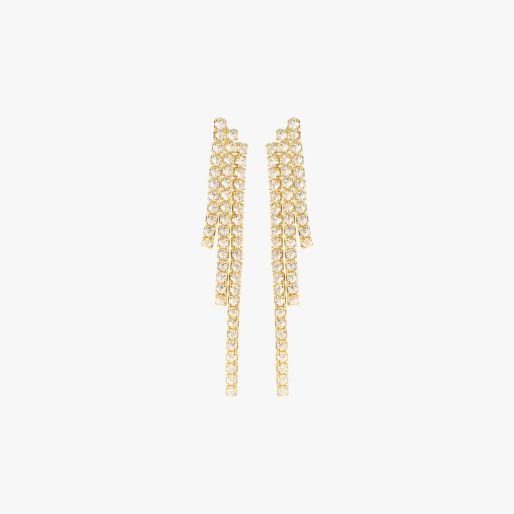 Crystal 3A CZ Tassel Drop Earrings | Gift for Her