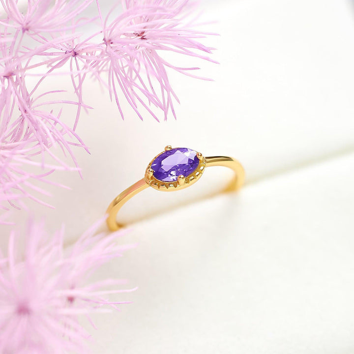 Sterling Silver Amethyst ring | Purple Amethyst Ring