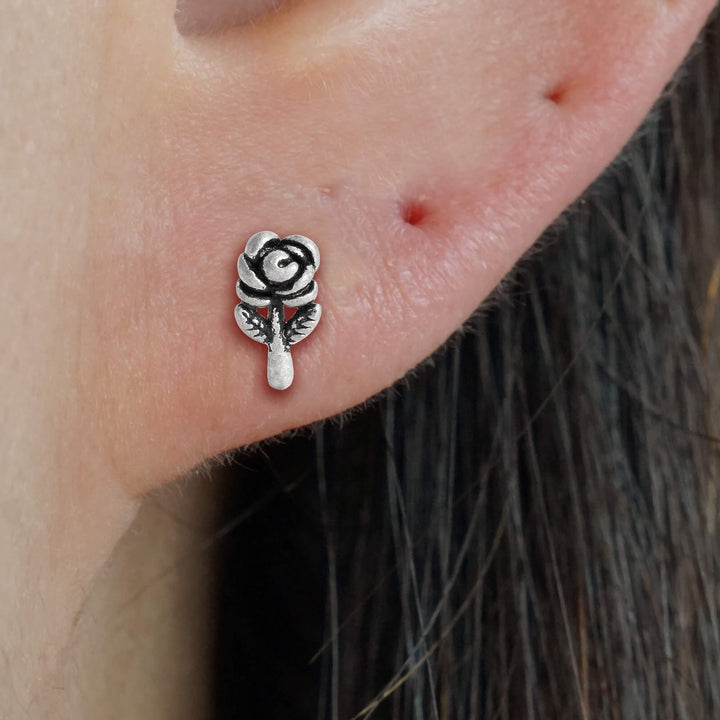 Titanium Rose Barbell Piercing Earring | Halloween Gift-EricaJewels