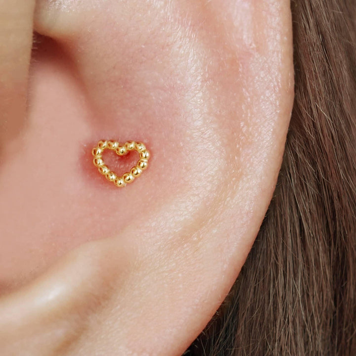 Beaded Heart Earrings - EricaJewels