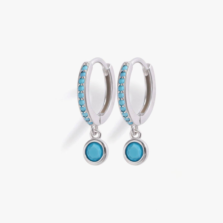 Turquoise Dangle Earrings | Turquoise Hoop Earrings - EricaJewels