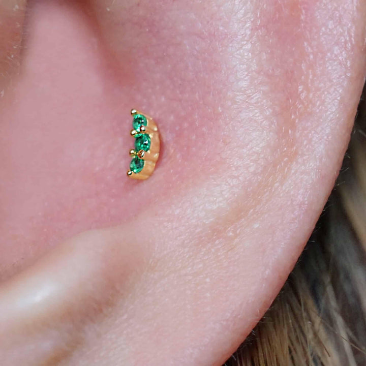 Green Emerald Earrings | Emerald Screw Back Earrings - EricaJewels