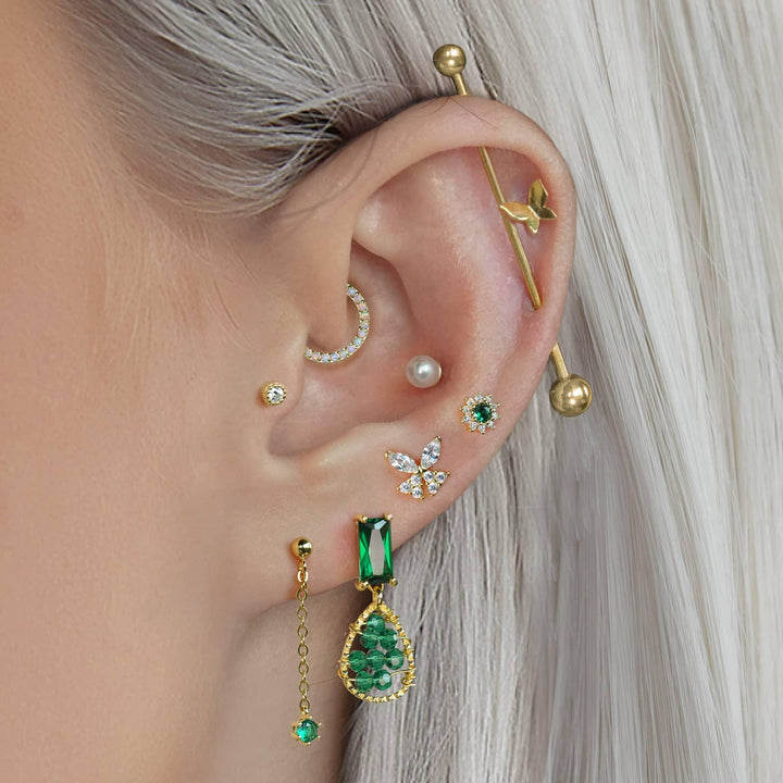 Emerald Stud Earrings | Emerald Dangle and Drop Earrings - EricaJewels