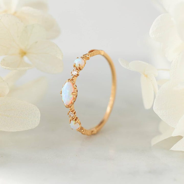 Opal Engagement Ring - EricaJewels