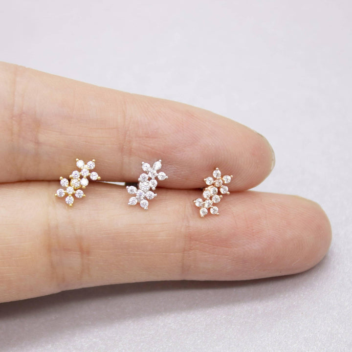 Flower Helix Piercing Earrings/Cartilage Earrings -EricaJewels