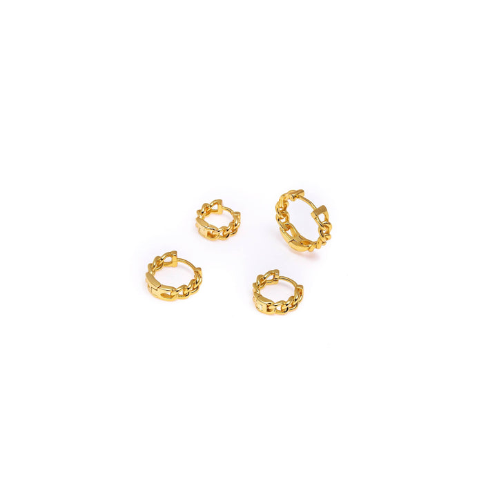 Conch Chain Hoop Earrings 20G - EricaJewels