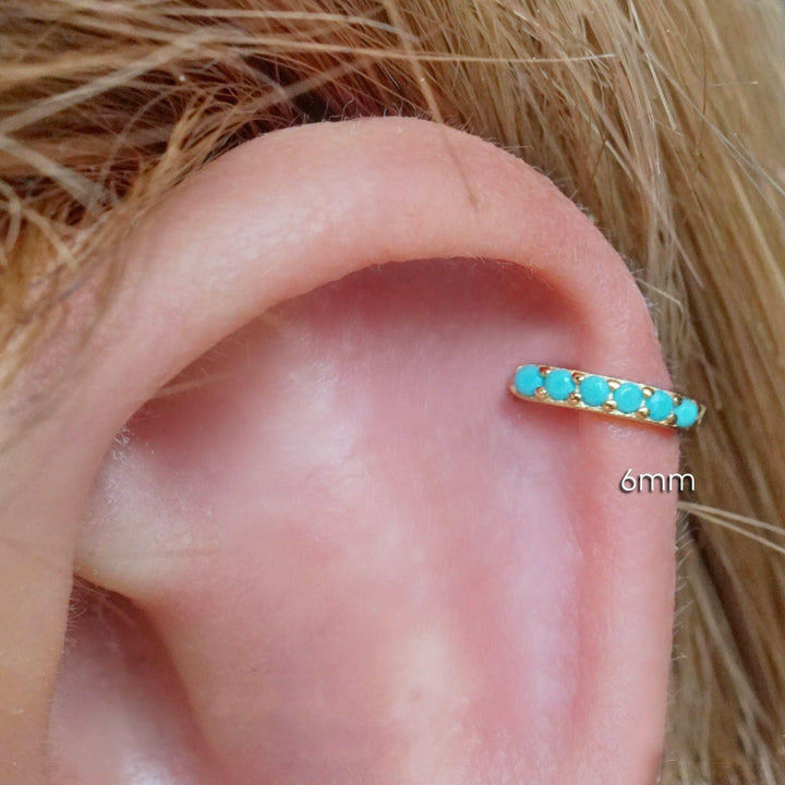 Turquoise Huggie Earrings - EricaJewels