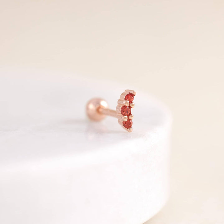 Garnet Cluster Earrings | Timeless Red Earring Design