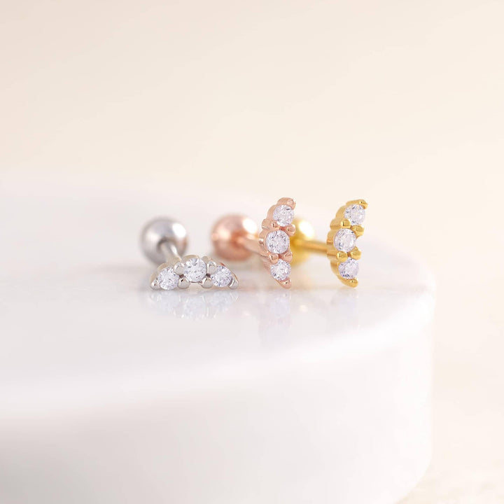 Trinity Earrings | 18g Cartilage Earrings - Erica Jewels