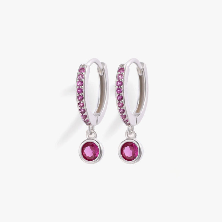 Buy Ruby Hoop Earrings Online | Rose Gold Hoop Earrings | Ruby Earrings – EricaJewels