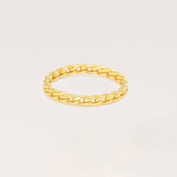 Plain Gold Chain Link Ring