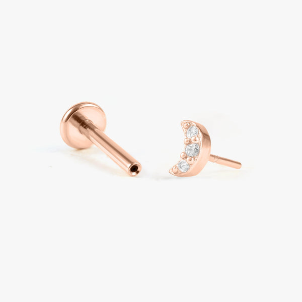 Color_Rose Gold;flat back piercings