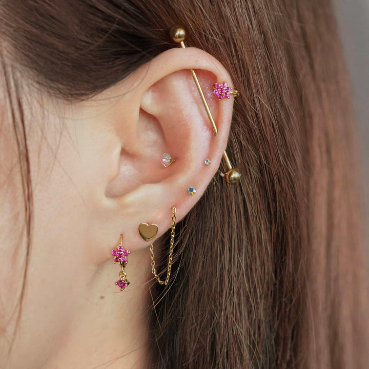 Flower Hoop | Flower Cartilage Earrings - EricaJewels