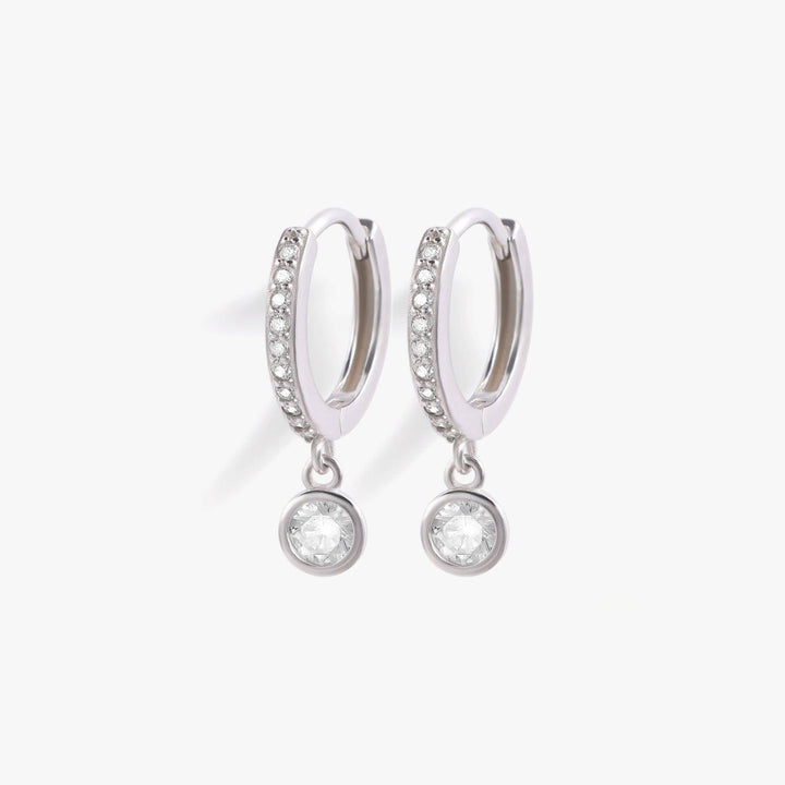 CZ Hoop Earrings | CZ Dangle Earrings - Ericajewels